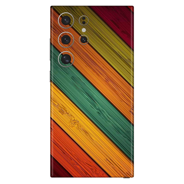 Samsung S23 Series Multi Color Strip Mobile Skin