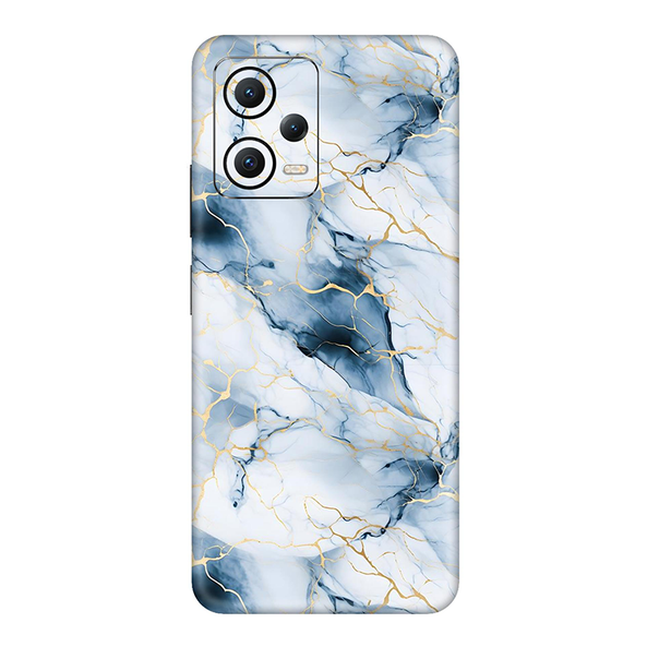 Poco X5 Series Light Cyan Marble Mobile Skin