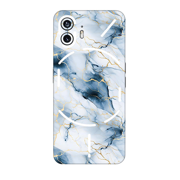 Nothing Series Light Cyan Marble Mobile Skin