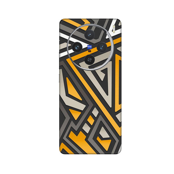 Vivo X series Orange Pattern Mobile Skin