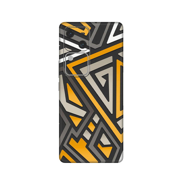 Vivo V Series Orange Pattern Mobile Skin