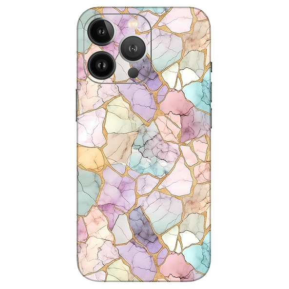 Iphone 12 Series Rainbow Marble Mobile Skin