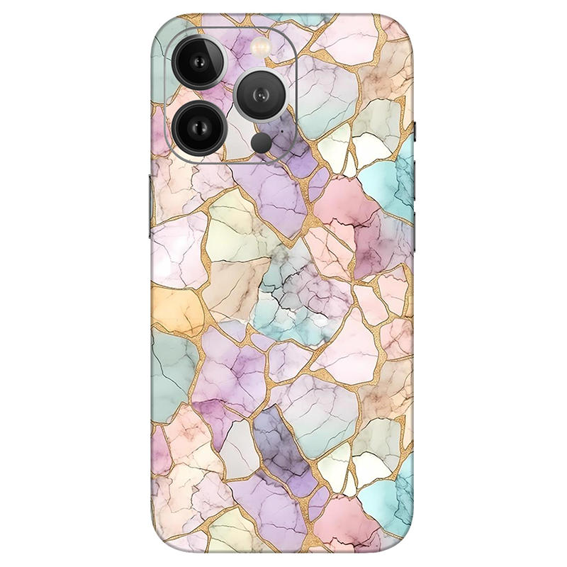 Iphone 13 Series Rainbow Marble Mobile Skin