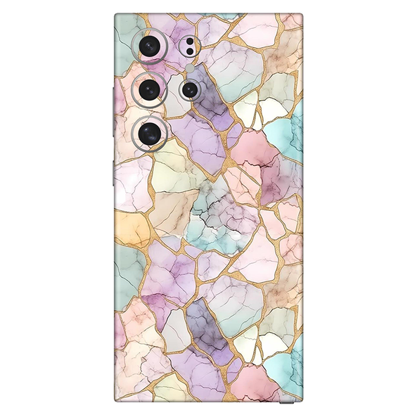 Samsung S24 Series Rainbow Marble Mobile Skin