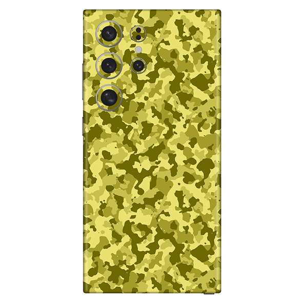 Samsung S23 Series Yellow Camouflage Mobile Skin