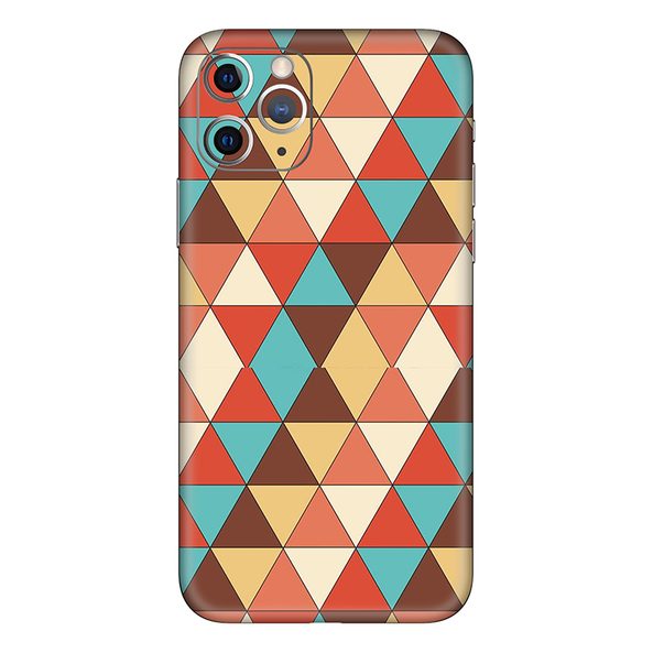 Iphone 11 Series Seamless Multicolored  Triangle Mobile Skin