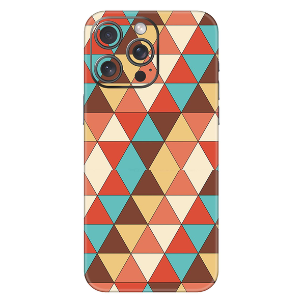 Iphone 15 Series Seamless Multicolored Triangle Mobile Skin