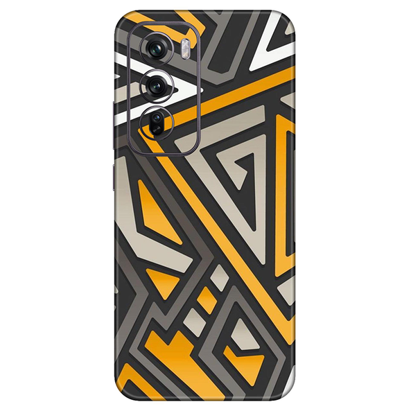 Oppo Reno 12 Series Orange Pattern Mobile Skin