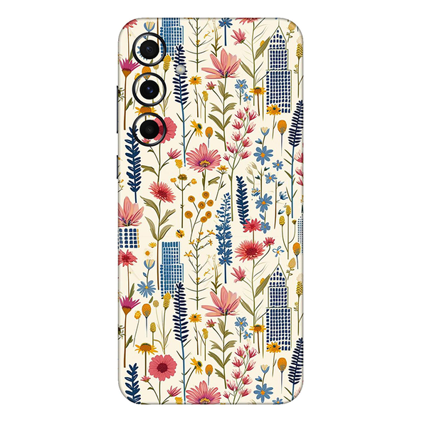 Samsung A Series Pink Floral City Mobile Skin