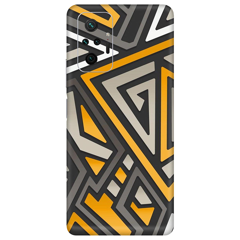 Xiaomi Redmi Note 10 Series Orange Pattern Mobile Skin