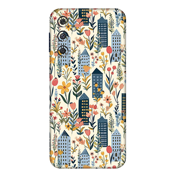 Samsung M Series Multicolored Floral Mobile Skin