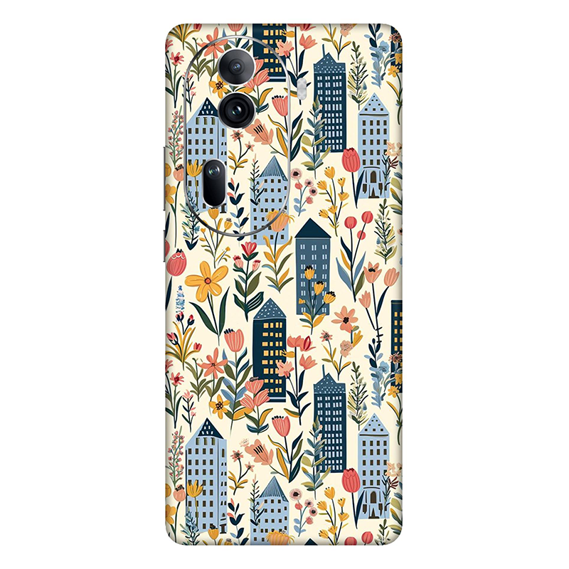 Oppo Reno Series Multicolored Floral Mobile Skin