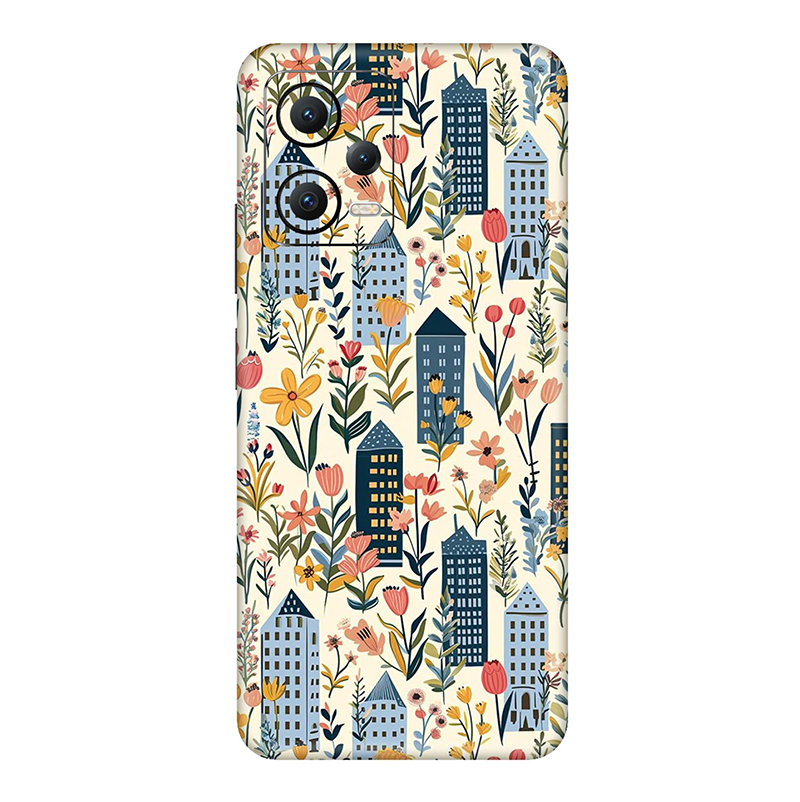 Poco X5 Series Multicolored Floral Mobile Skin