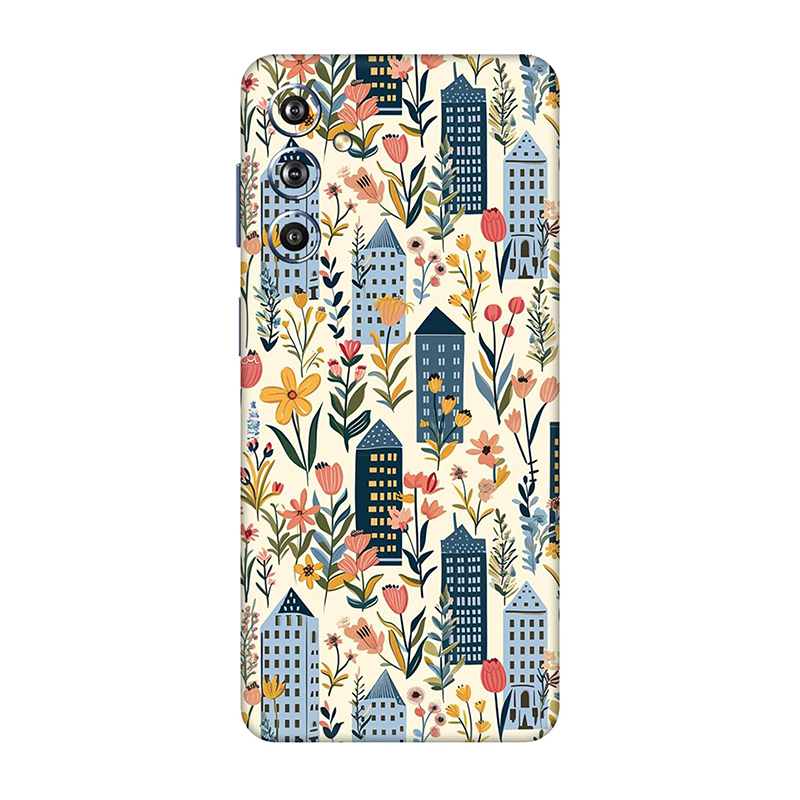 Samsung F Series Multicolored Floral Mobile Skin