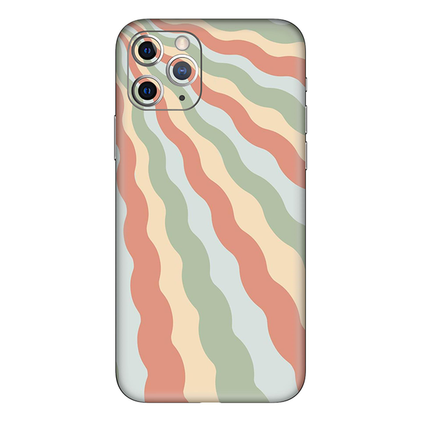 Iphone 11 Series Peach Retro Waves Mobile Skin