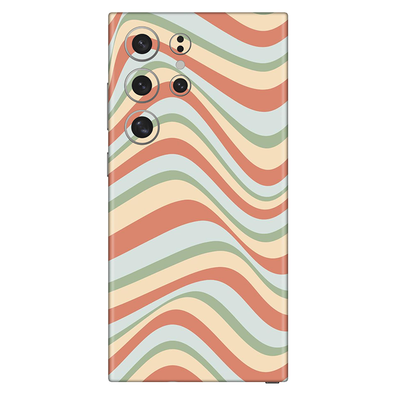 samsung galaxy s22 Series Retro Blue Swirl Mobile Skin