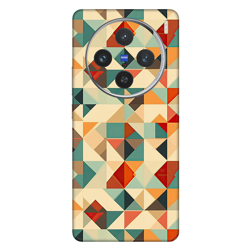 Vivo X series Multicolored Square Geometric Mobile Skin