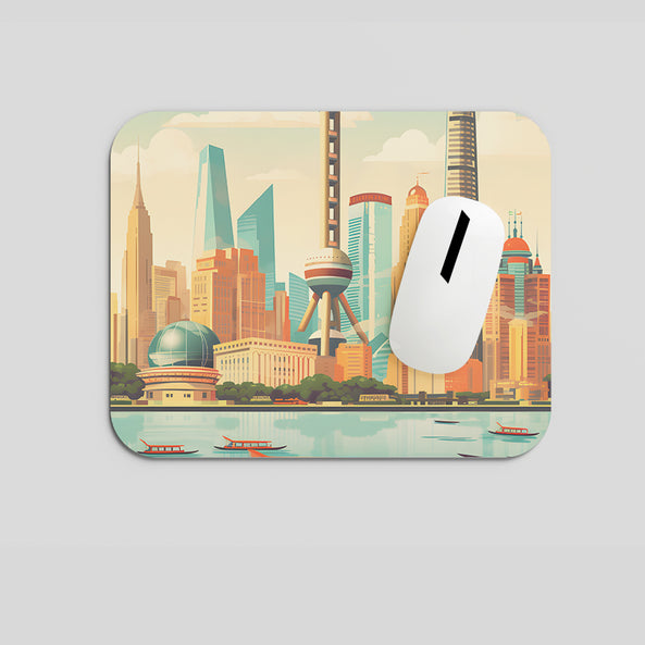 Melodyshoo iconic Shanghai city view Mousepad