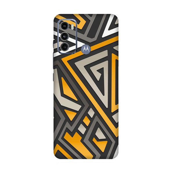 Motorola G Series Orange Pattern Mobile Skin