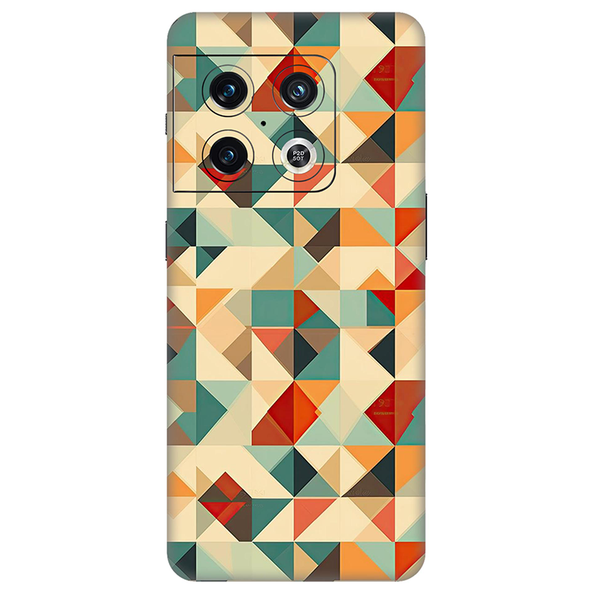 One Plus 10 Series Multicolored Square Geometric Mobile Skin