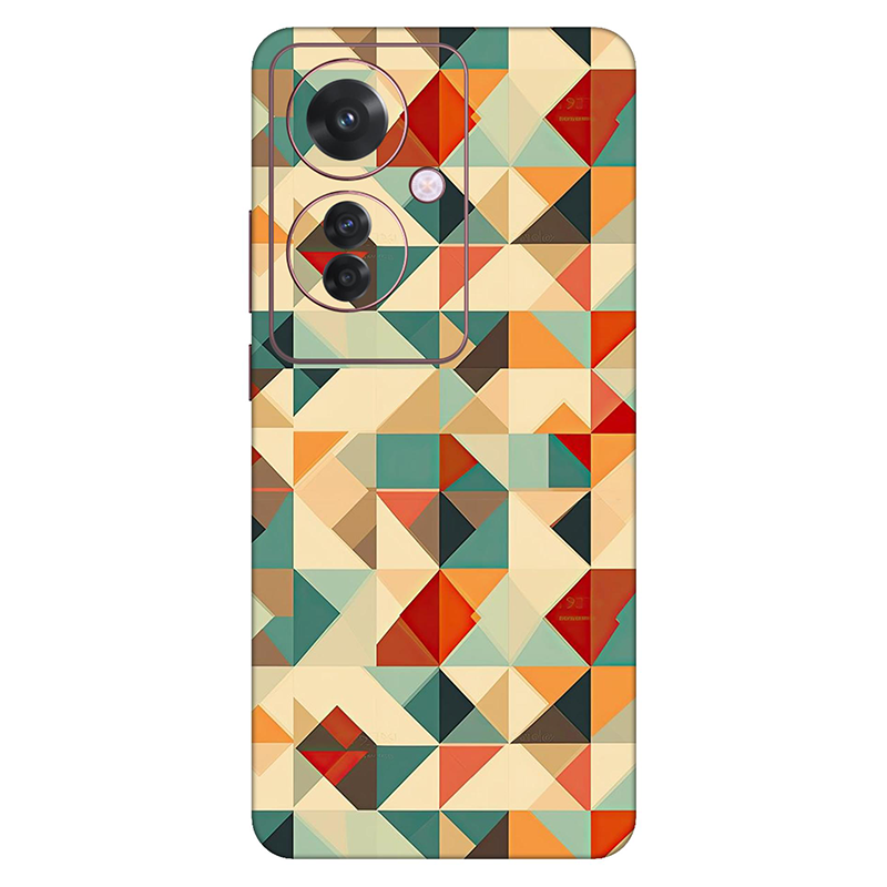 Oppo F Series Multicolored Square Geometric Mobile Skin