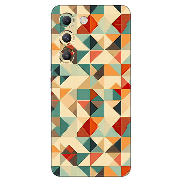 Vivo Y series Multicolored Square Geometric Mobile Skin