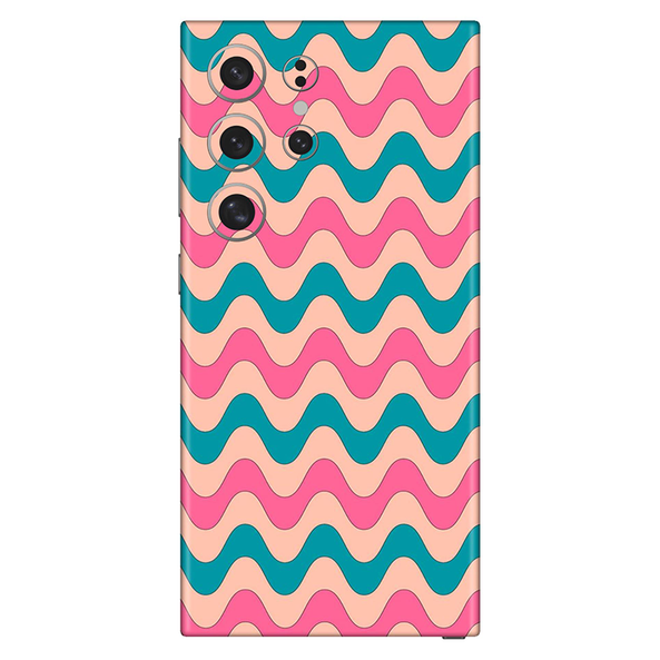 Samsung S24 Series Pink Blue Retro Waves Mobile Skin