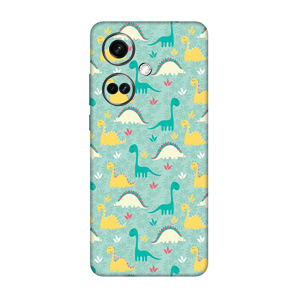 One Plus Nord CE Series Dinosaur Doodle Mobile Skin