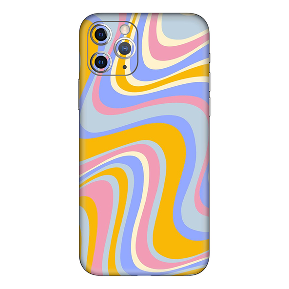 Iphone 11 Series Rainbow Yellow Swirl Mobile Skin