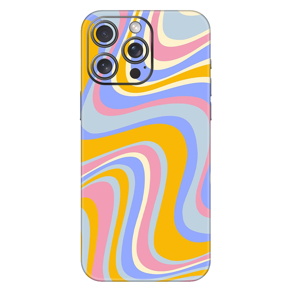 Iphone 15 Series Rainbow Yellow Swirl Mobile Skin