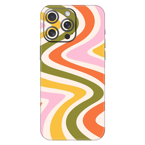 Iphone 15 Series Dark Green Swirl Mobile Skin