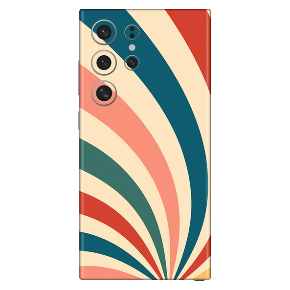 Samsung S24 Series Blue Abstract Strips Mobile Skin