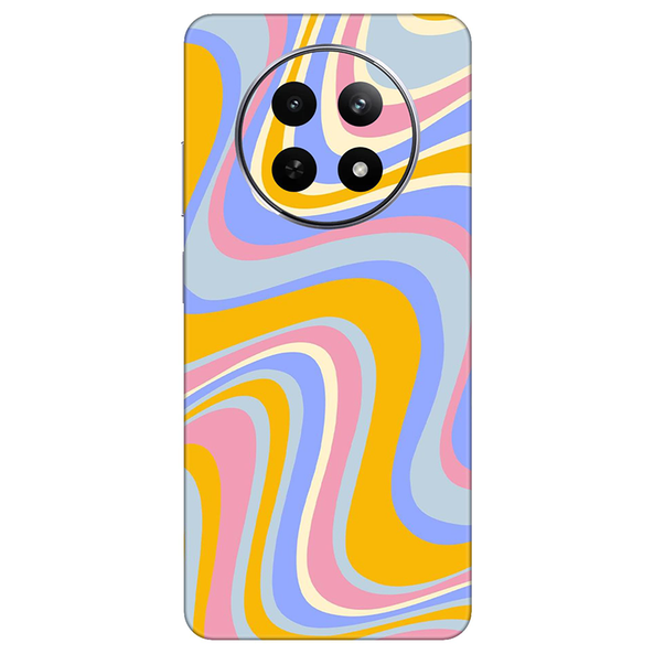 realme 12 Series Rainbow Yellow Swirl Mobile Skin