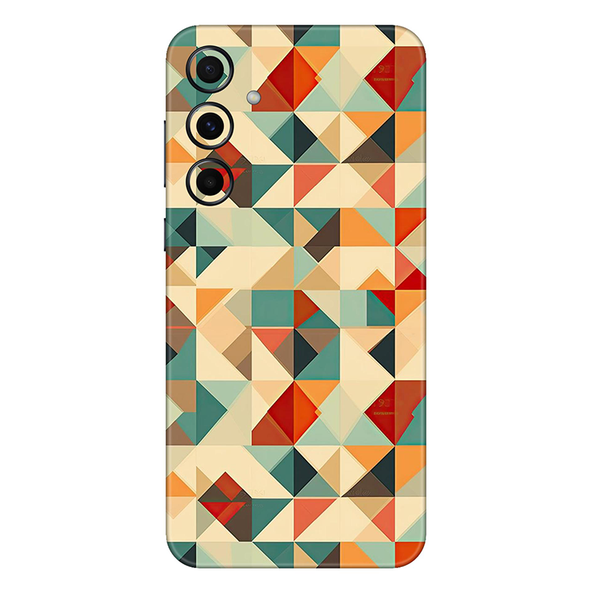 Samsung A Series Multicolored Square Geometric Mobile Skin