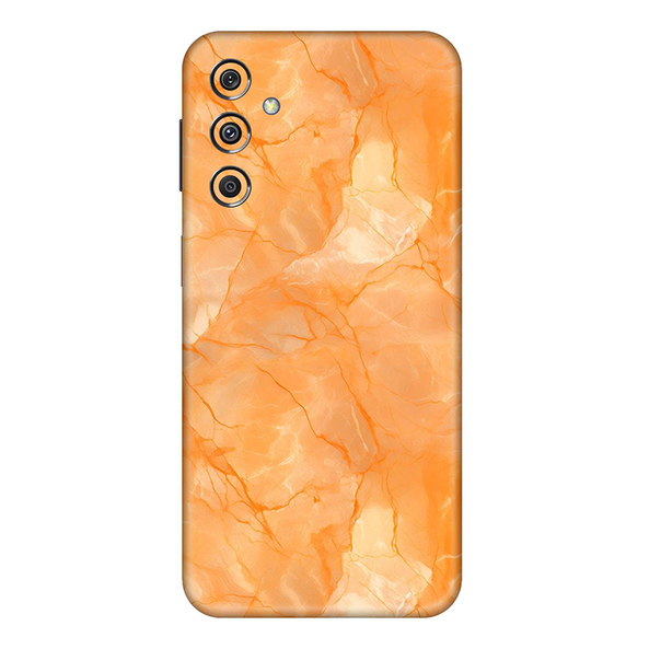 Samsung M Series Orange Marble Mobile Skin