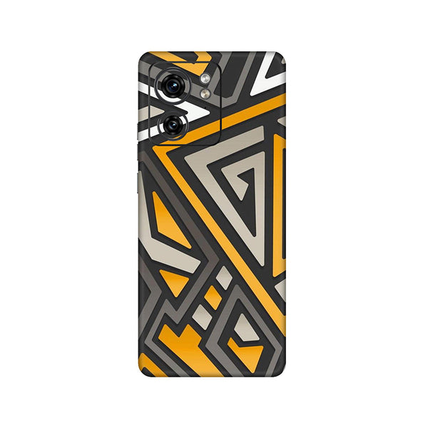 Motorola Edge Series Orange Pattern Mobile Skin