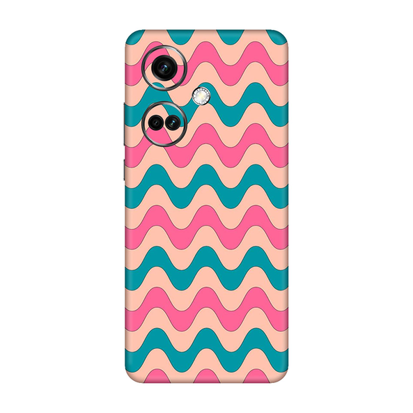 One Plus Nord CE Series Pink Blue Retro Waves Mobile Skin