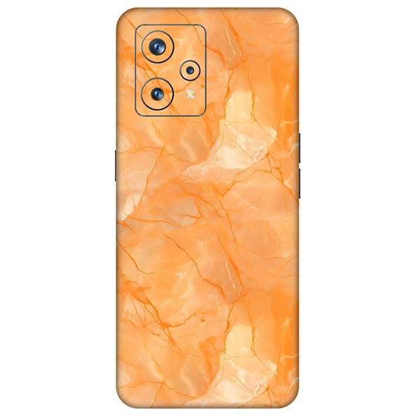 Realme 9 Series Orange Marble Mobile Skin