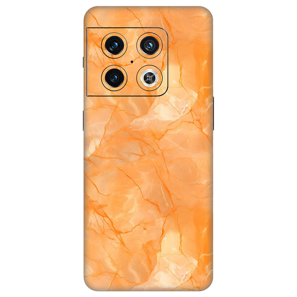 One Plus 10 Series Orange Marble Mobile Skin