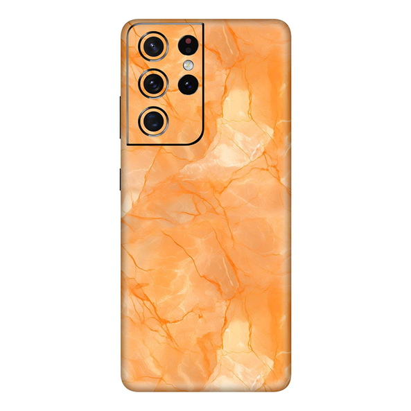 Samsung Galaxy S21 Series  Orange Marble Mobile Skin