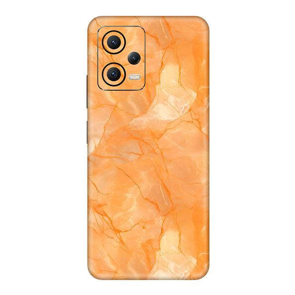 Poco X5 Series Orange Marble Mobile Skin