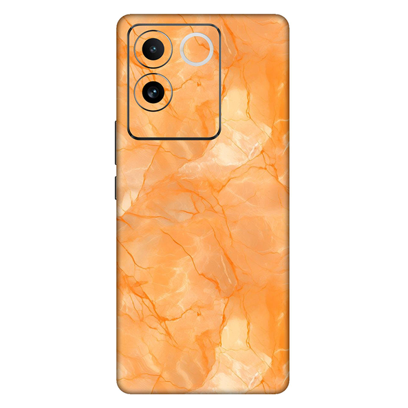 Vivo T Series  Orange Marble Mobile Skin