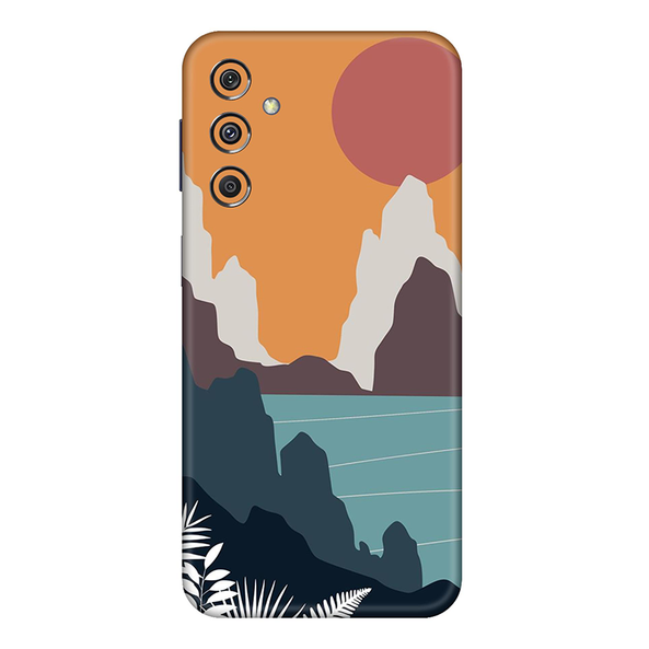 Samsung M Series Orange Sky Aesthetic Mobile Skin