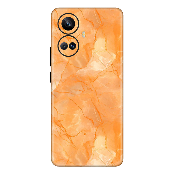 realme 10 Series Orange Marble Mobile Skin