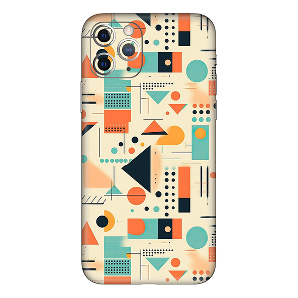 Iphone 11 Series Multicolored Geometric Shapes  Mobile Skin