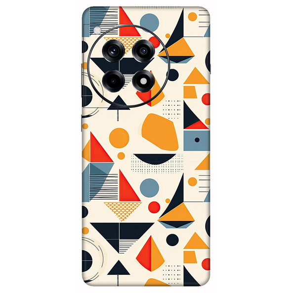 realme 12 Series Black Multi Shape Geometric Mobile Skin