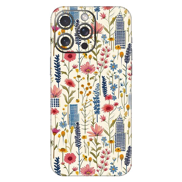 Iphone 14 Series Pink Floral City Mobile Skin