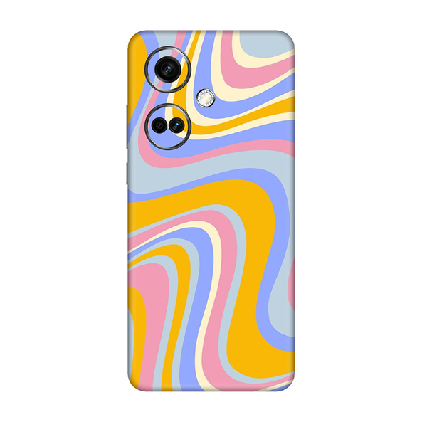 One Plus Nord CE Series Rainbow Yellow Swirl Mobile Skin