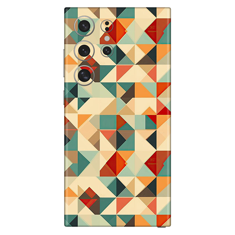 Samsung S23 Series Multicolored Square Geometric Mobile Skin