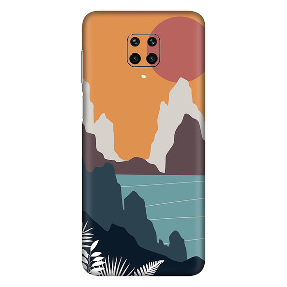 Xiaomi Redmi 9 Orange Sky Aesthetic Mobile Skin